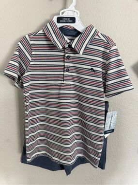 NWT Tommy Bahama 2 Pc. Boys Short Sleeve Striped Polo Shirt and Shorts 5T